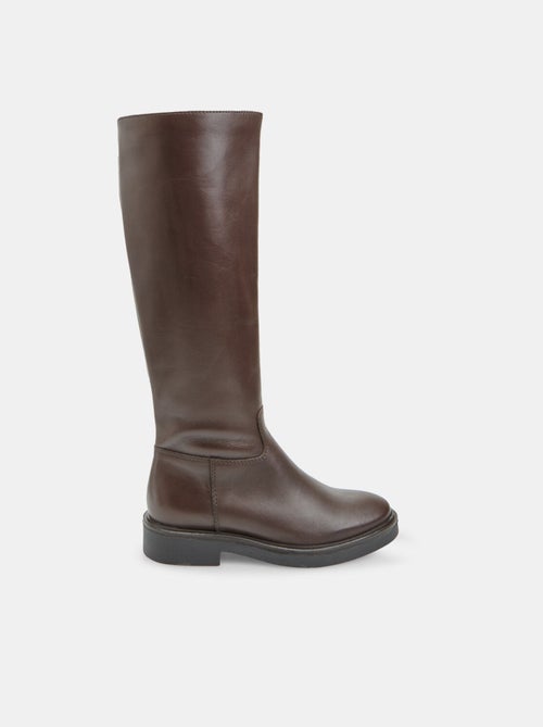 Botte cavalière en cuir Bata - Kiabi