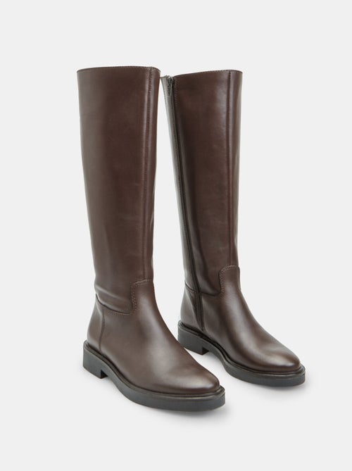 Botte cavalière en cuir Bata - Kiabi