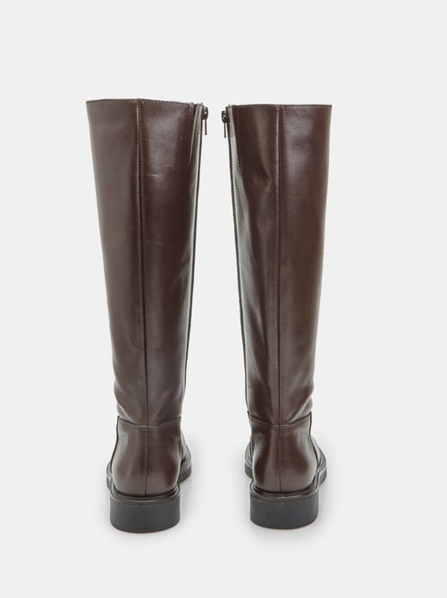 Botte cavalière en cuir Bata - Kiabi