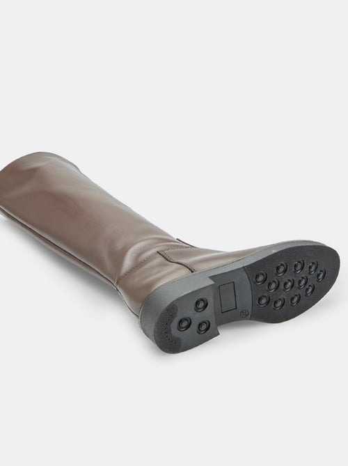 Botte cavalière en cuir Bata - Kiabi