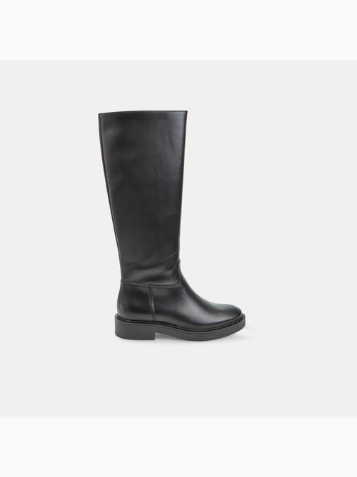 Botte cavalière en cuir Bata - Kiabi