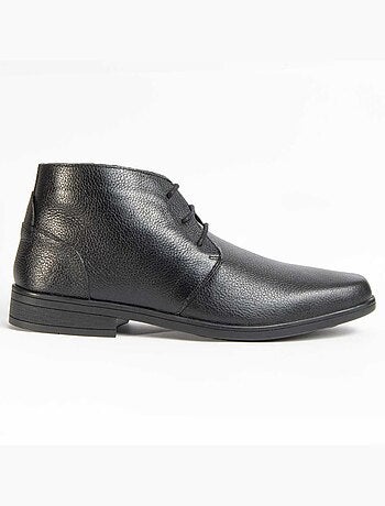BOTTE CUIR NATUREL NOIR