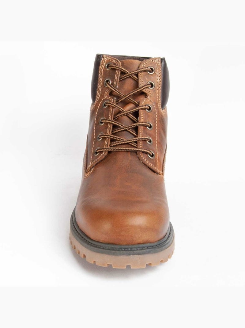 Botte Cuir Naturel Purapiel Marron - Kiabi