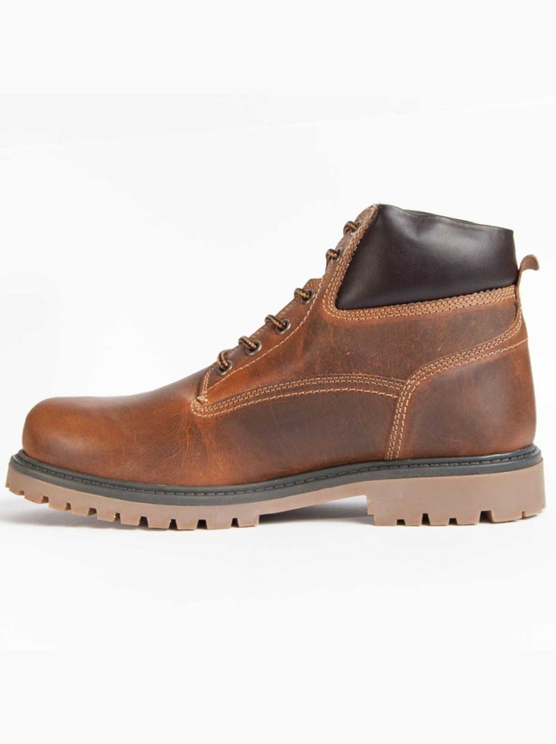 Botte Cuir Naturel Purapiel Marron - Kiabi