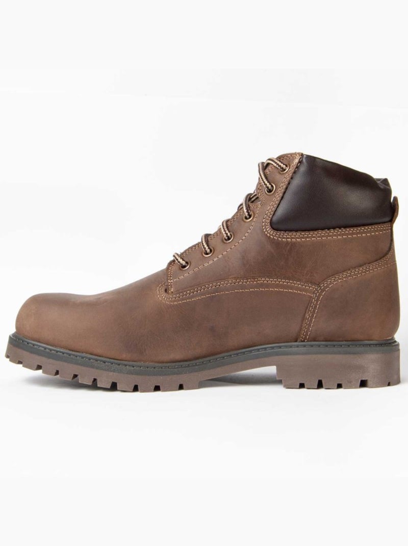 Botte Cuir Naturel Purapiel Marron - Kiabi