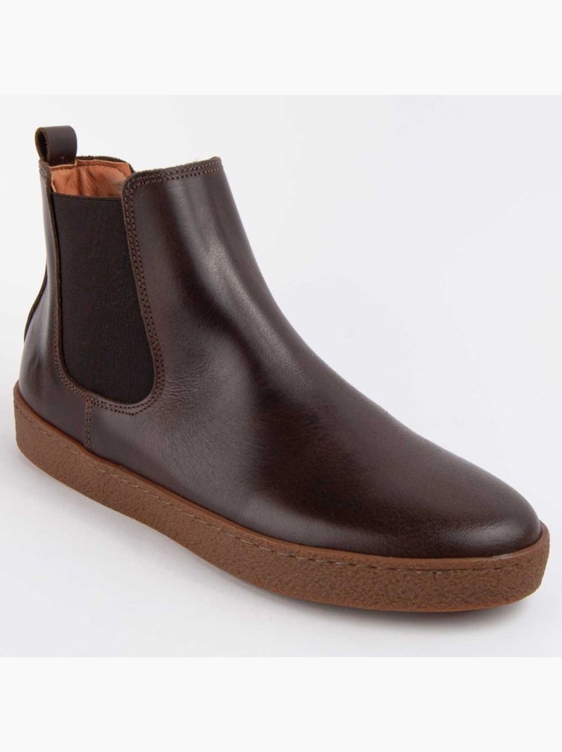 Botte Cuir Naturel Purapiel Marron - Kiabi