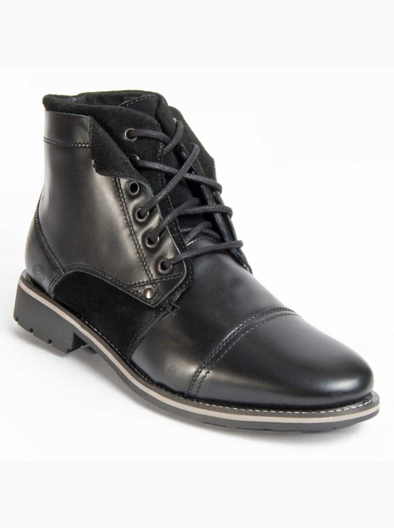 Botte Cuir Naturel Purapiel Noir - Kiabi