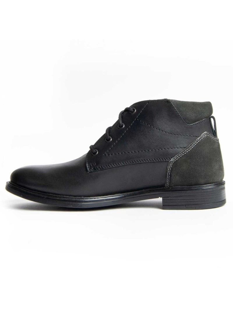Botte Cuir Naturel Purapiel Noir - Kiabi
