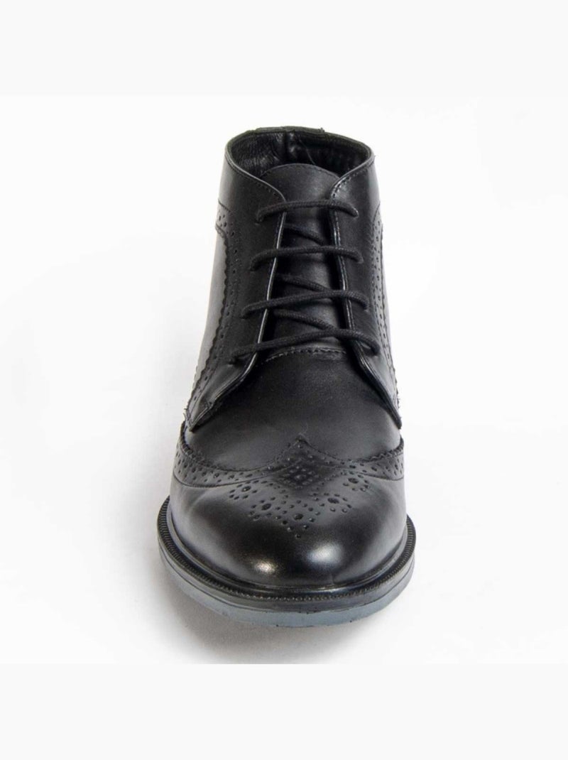 Botte Cuir Naturel Purapiel Noir - Kiabi