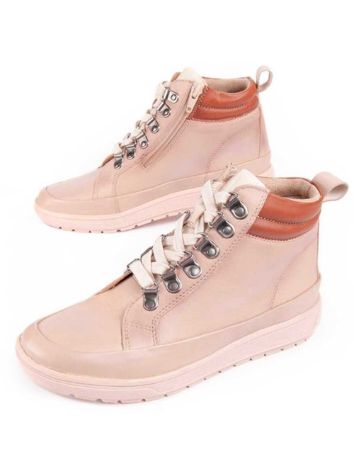 Botte De Cheville Cuir Naturel Purapiel - Kiabi