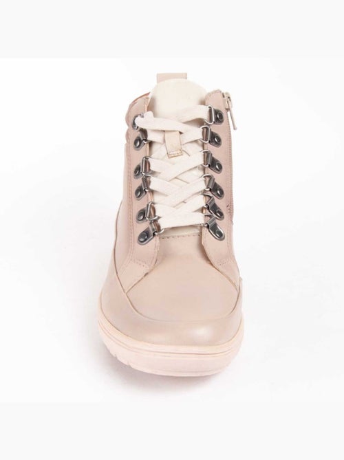 Botte De Cheville Cuir Naturel Purapiel - Kiabi