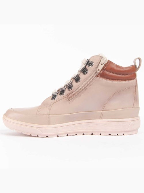 Botte De Cheville Cuir Naturel Purapiel - Kiabi