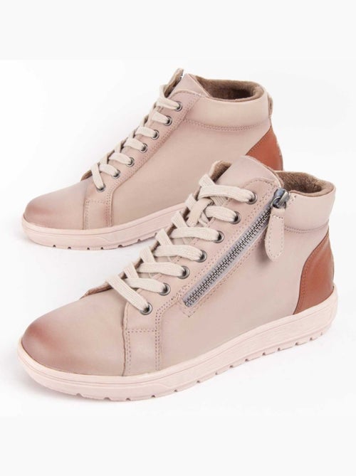 Botte De Cheville Cuir Naturel Purapiel - Kiabi