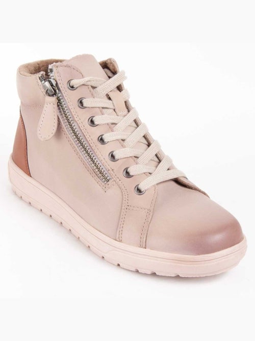 Botte De Cheville Cuir Naturel Purapiel - Kiabi