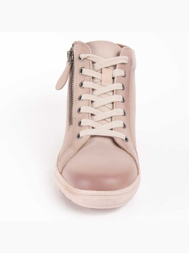 Botte De Cheville Cuir Naturel Purapiel Blanc - Kiabi