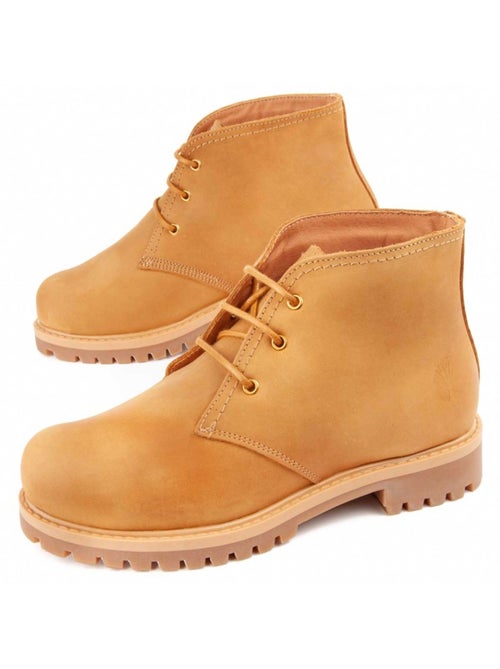 Botte De Cheville Cuir Naturel Purapiel - Kiabi
