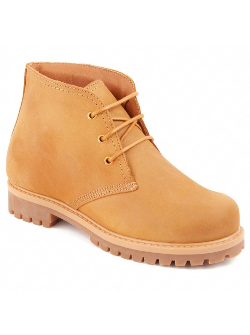 Botte De Cheville Cuir Naturel Purapiel Marron - Kiabi