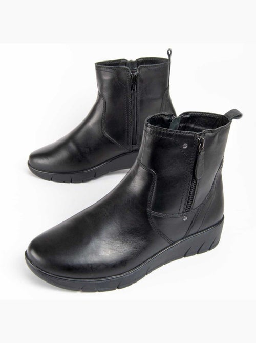 Botte De Cheville Cuir Naturel Purapiel - Kiabi