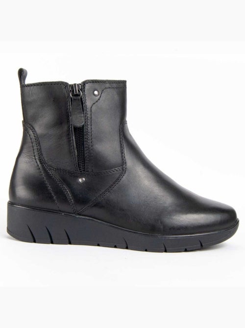 Botte De Cheville Cuir Naturel Purapiel - Kiabi
