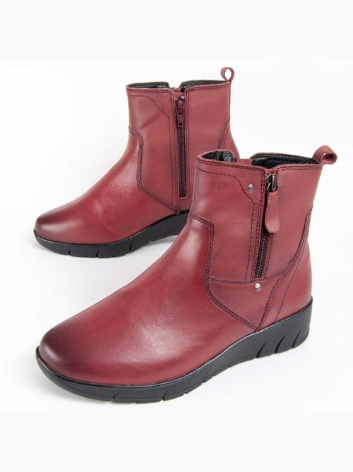 Botte De Cheville Cuir Naturel Purapiel - Kiabi