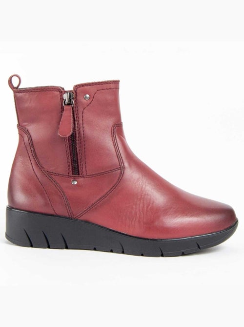 Botte De Cheville Cuir Naturel Purapiel - Kiabi