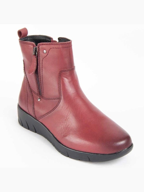 Botte De Cheville Cuir Naturel Purapiel - Kiabi