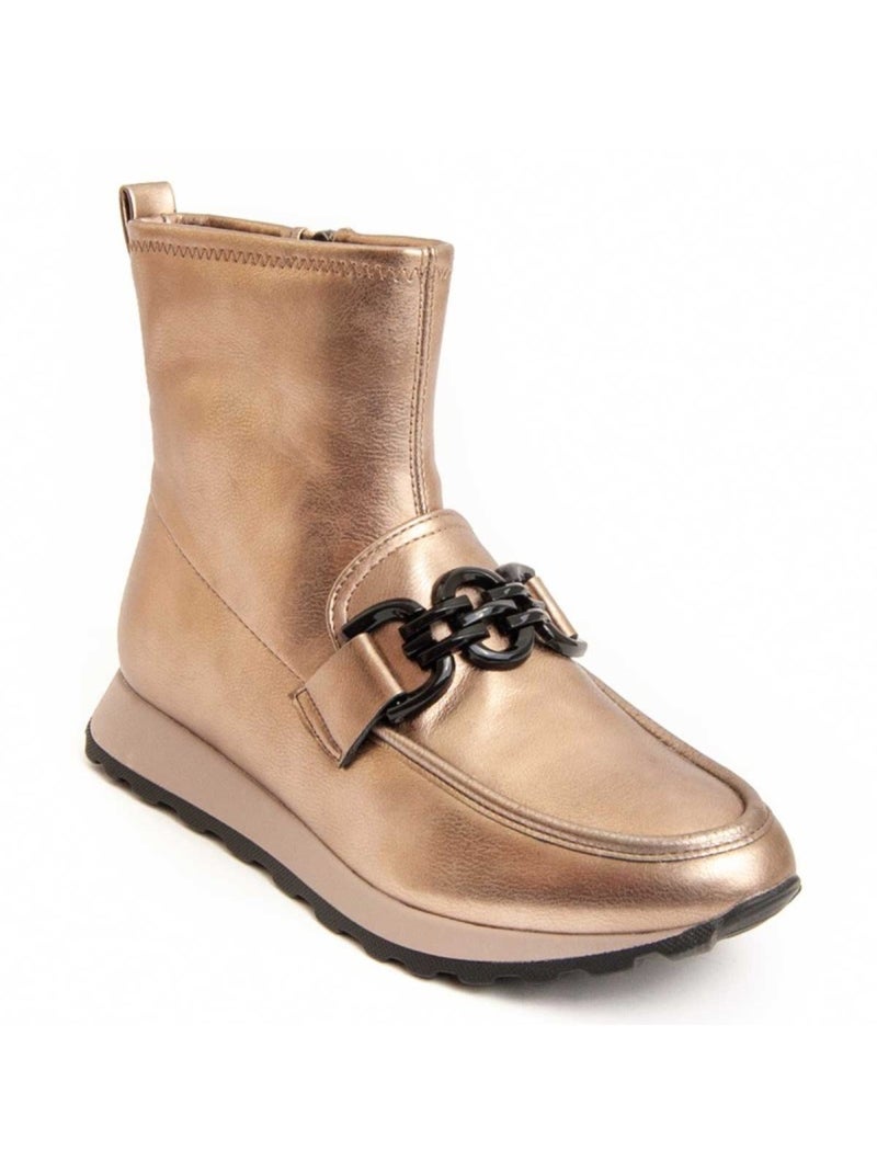 Botte De Cheville Matière Synthétique Et Textile Montevita Doré/or - Kiabi