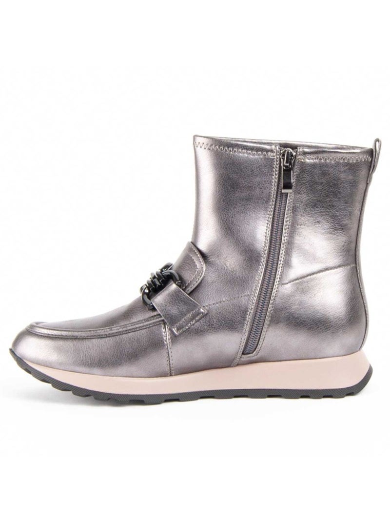 Botte De Cheville Matière Synthétique Et Textile Montevita Gris - Kiabi