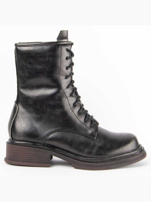 Botte De Cheville Matière Synthétique Et Textile Montevita - Kiabi