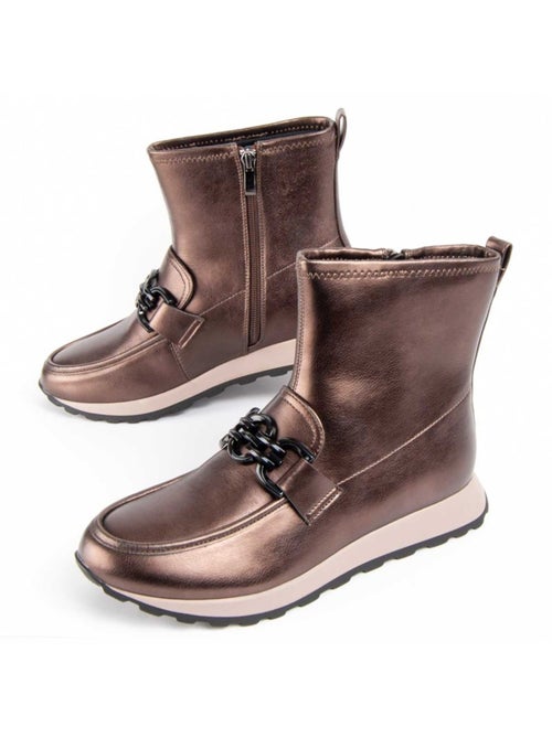 Botte De Cheville Matière Synthétique Et Textile Montevita - Kiabi