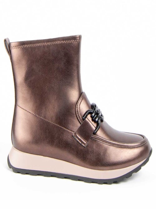 Botte De Cheville Matière Synthétique Et Textile Montevita - Kiabi