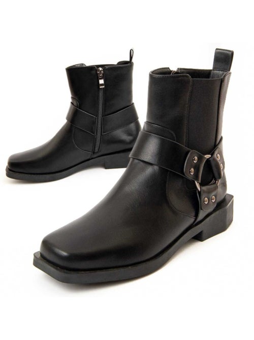 Botte De Cheville Matière Synthétique Et Textile Montevita - Kiabi