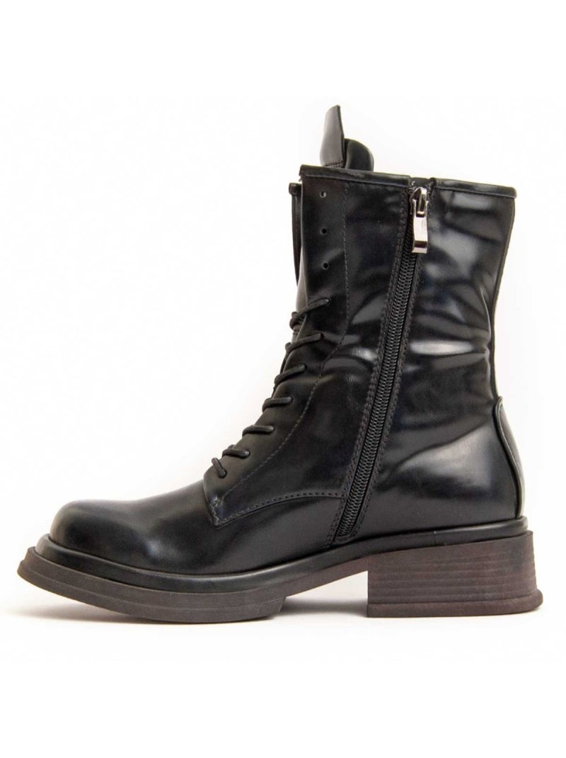 Botte De Cheville Matière Synthétique Et Textile Montevita Noir - Kiabi