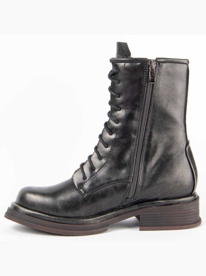 Botte De Cheville Mati?re Synth?tique Et Textile Montevita Gris - Kiabi