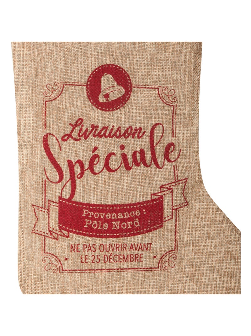 Botte de Noël à suspendre Beige clair - Kiabi