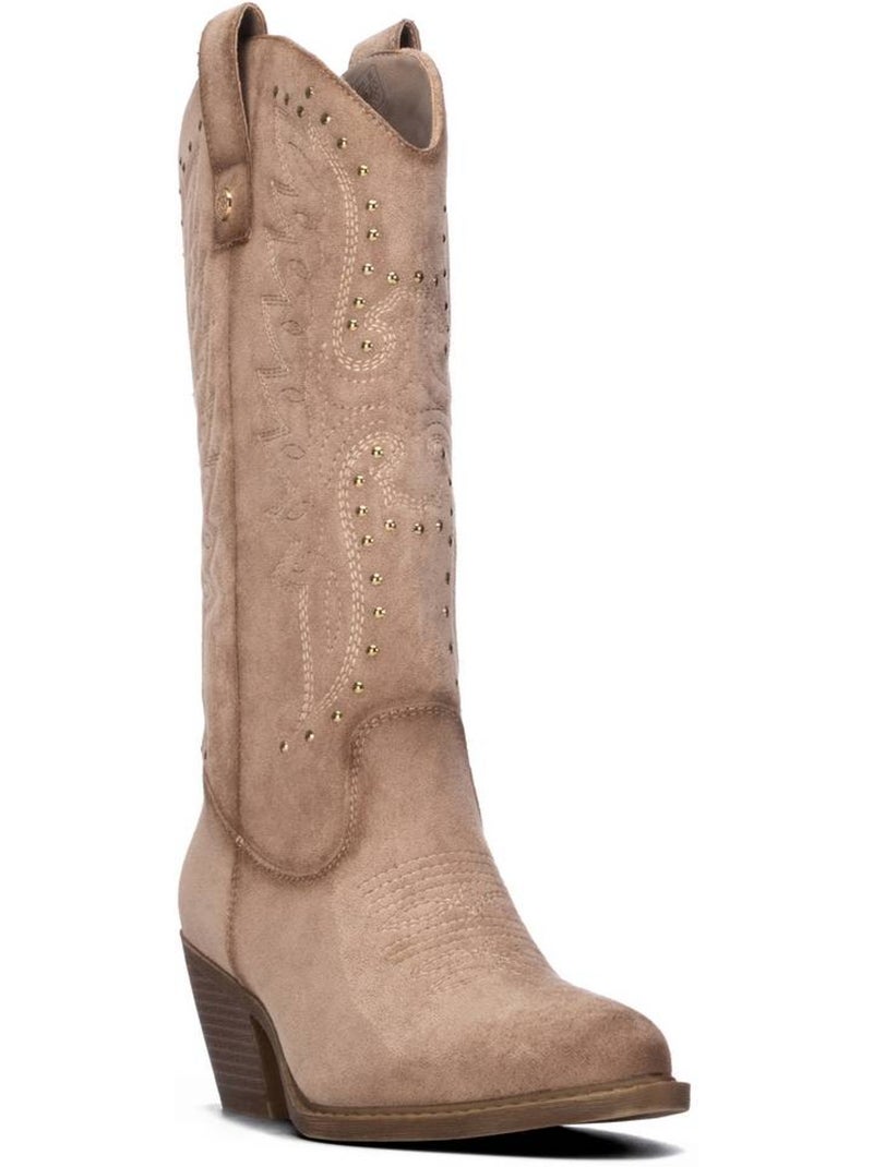 Botte décontractée à talon fermeture éclair Beige - Kiabi