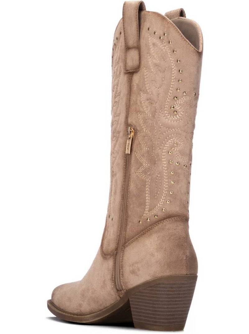 Botte décontractée à talon fermeture éclair Beige - Kiabi