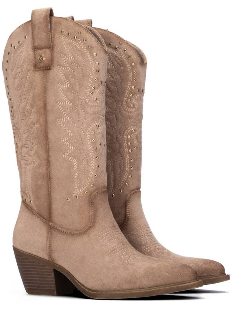 Botte décontractée à talon fermeture éclair Beige - Kiabi