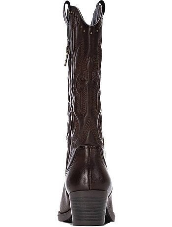 Botte décontractée à talon fermeture éclair