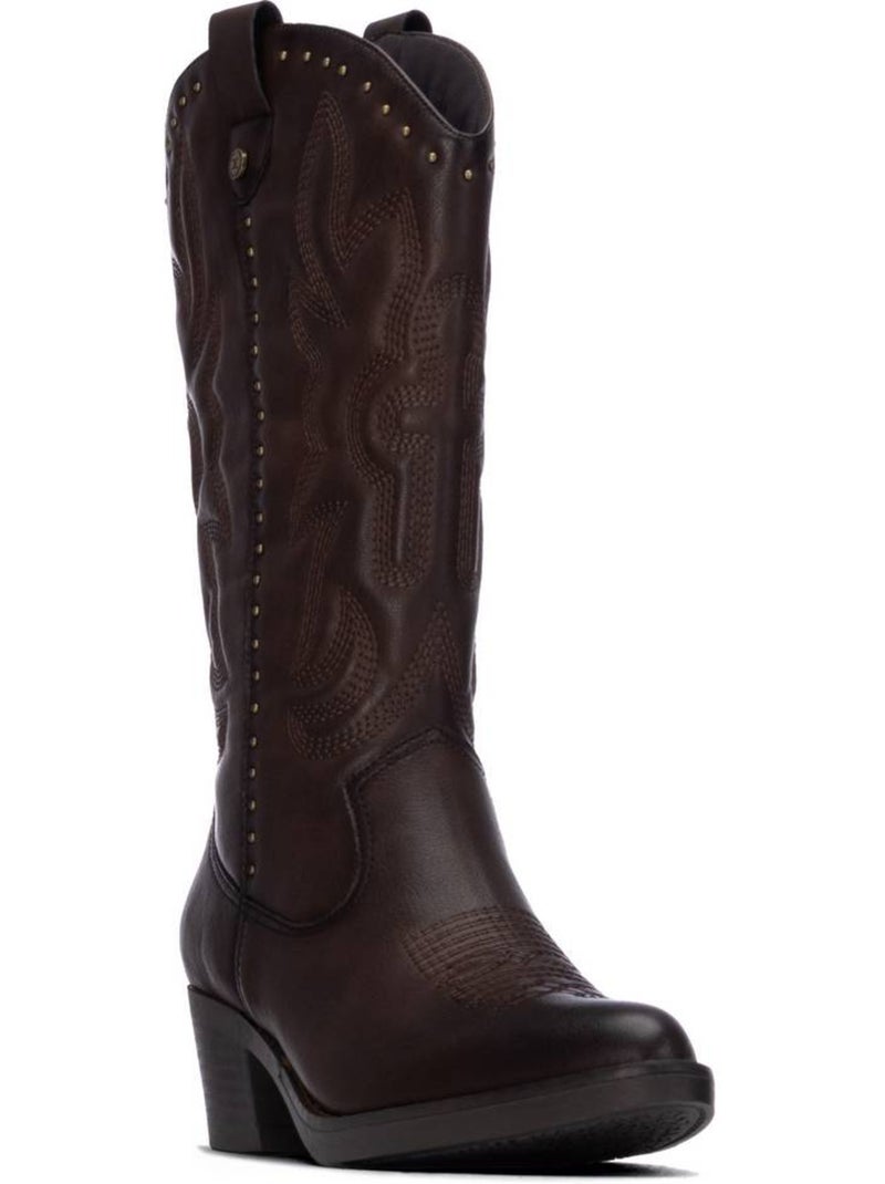 Botte décontractée à talon fermeture éclair Marron - Kiabi