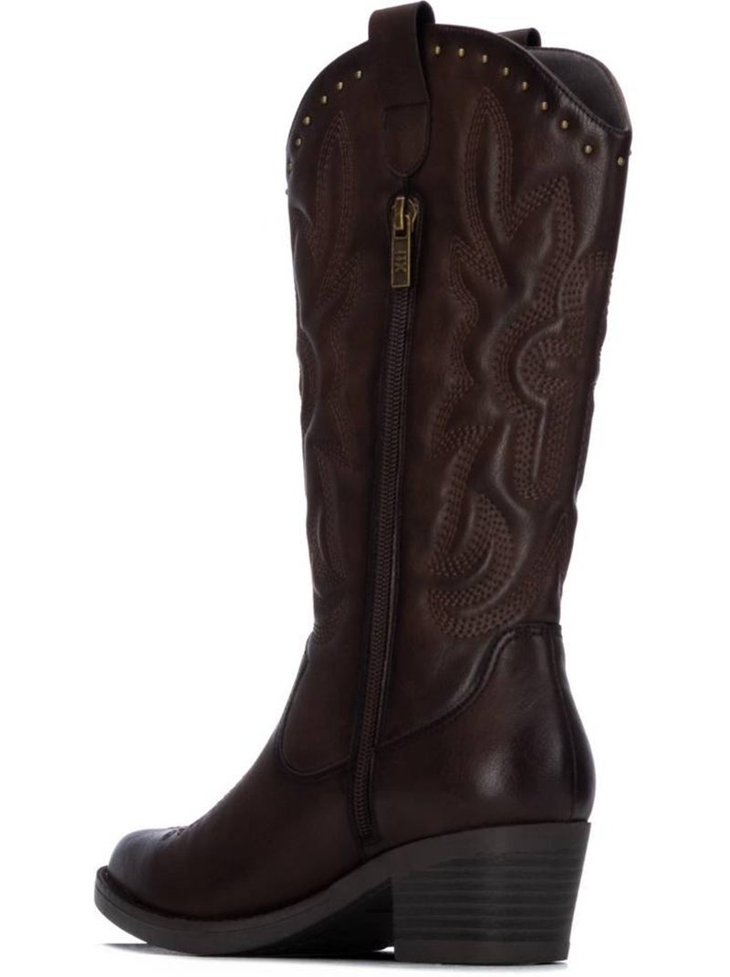 Botte décontractée à talon fermeture éclair Marron - Kiabi