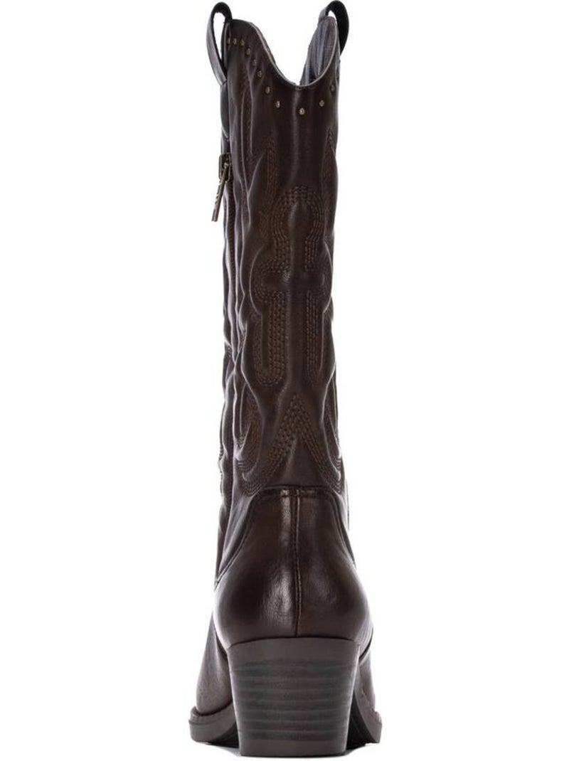 Botte décontractée à talon fermeture éclair Marron - Kiabi