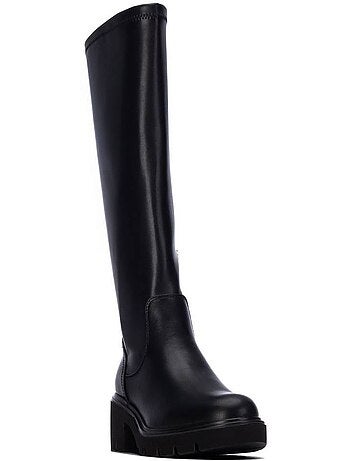 Botte décontractée à talon fermeture éclair