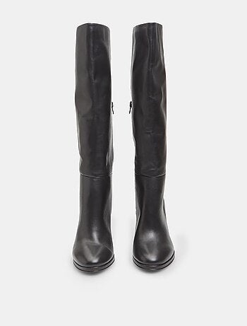 Botte en cuir avec talon BATA