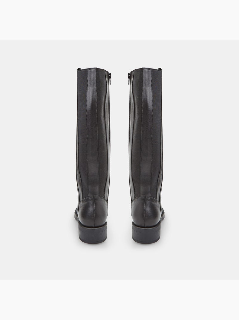 Botte en cuir  Bata Noir - Kiabi