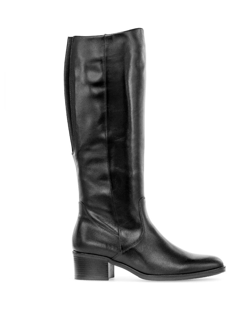 Botte  en cuir lisse Gabor Noir Noir - Kiabi