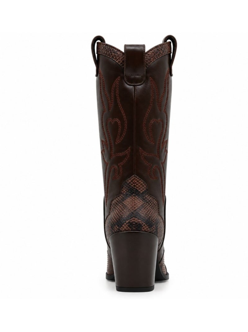 Botte matériau synthétique montevita Marron - Kiabi
