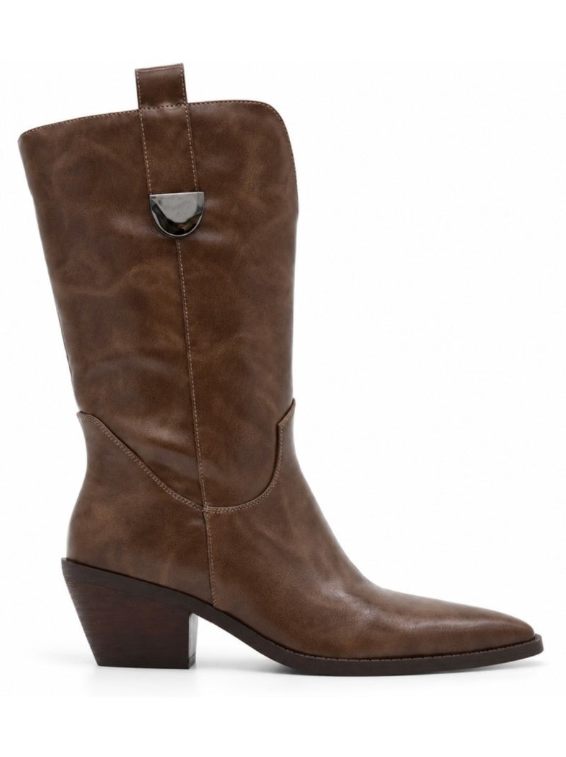 Botte matériau synthétique montevita Marron - Kiabi