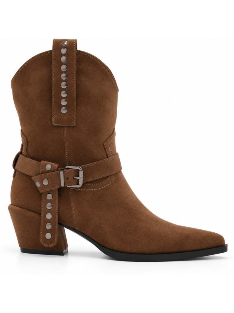 Botte matériau synthétique montevita Marron - Kiabi