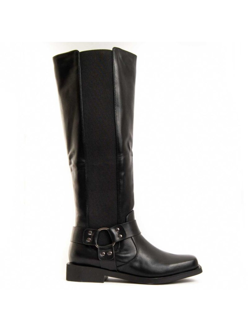 Botte Matière Synthétique Et Textile Montevita Noir - Kiabi